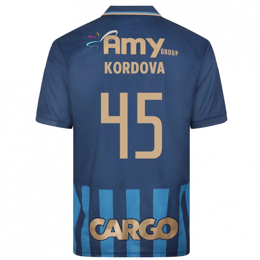 Danxen Bambino Maglia Adir Córdoba #45 Blu Navy Kit Gara Away 2025/26 Maglietta