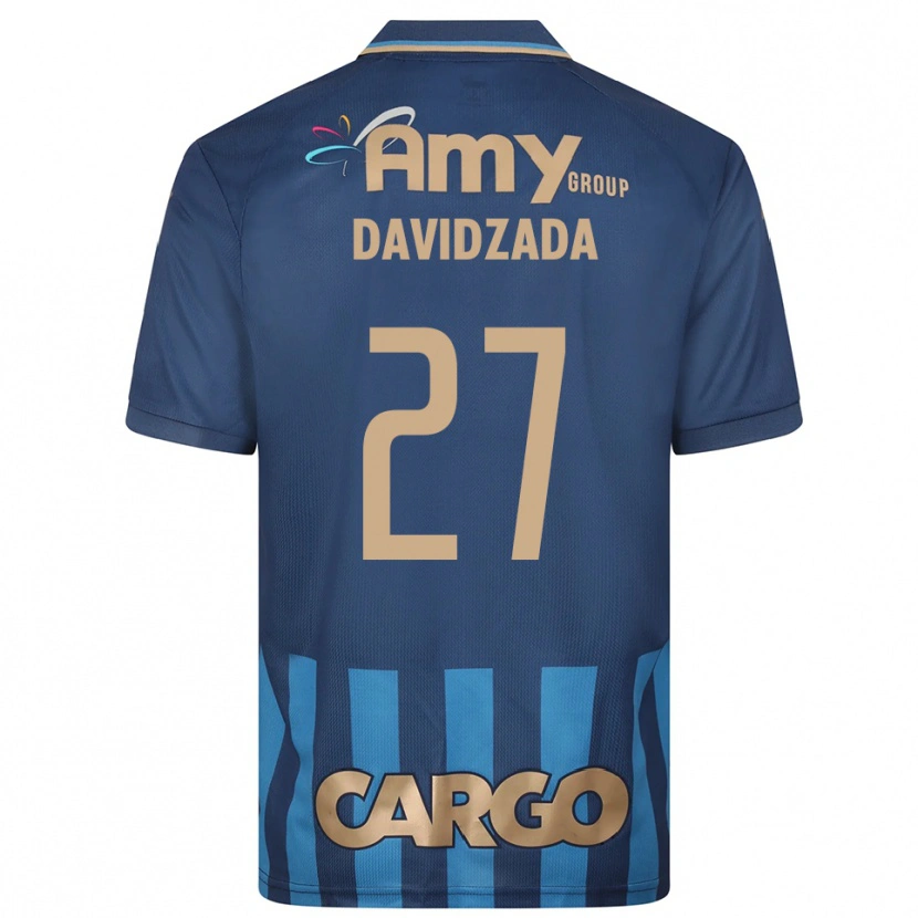 Danxen Bambino Maglia Ofir Davidzada #27 Blu Navy Kit Gara Away 2025/26 Maglietta
