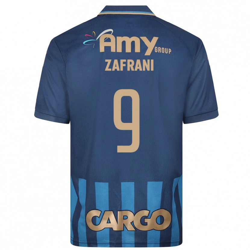 Danxen Bambino Maglia Itay Zafrani #9 Blu Navy Kit Gara Away 2025/26 Maglietta