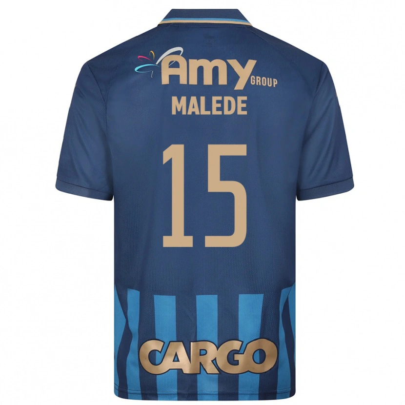 Danxen Bambino Maglia Yonas Malede #15 Blu Navy Kit Gara Away 2025/26 Maglietta