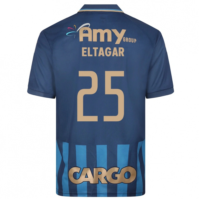Danxen Bambino Maglia Barak Eltagar #25 Blu Navy Kit Gara Away 2025/26 Maglietta