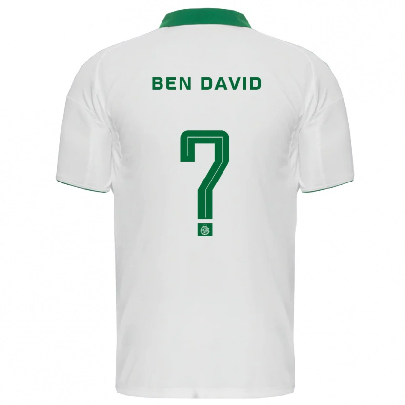 Danxen Bambino Maglia Shay Ben David #0 Bianco Verde Kit Gara Away 2025/26 Maglietta