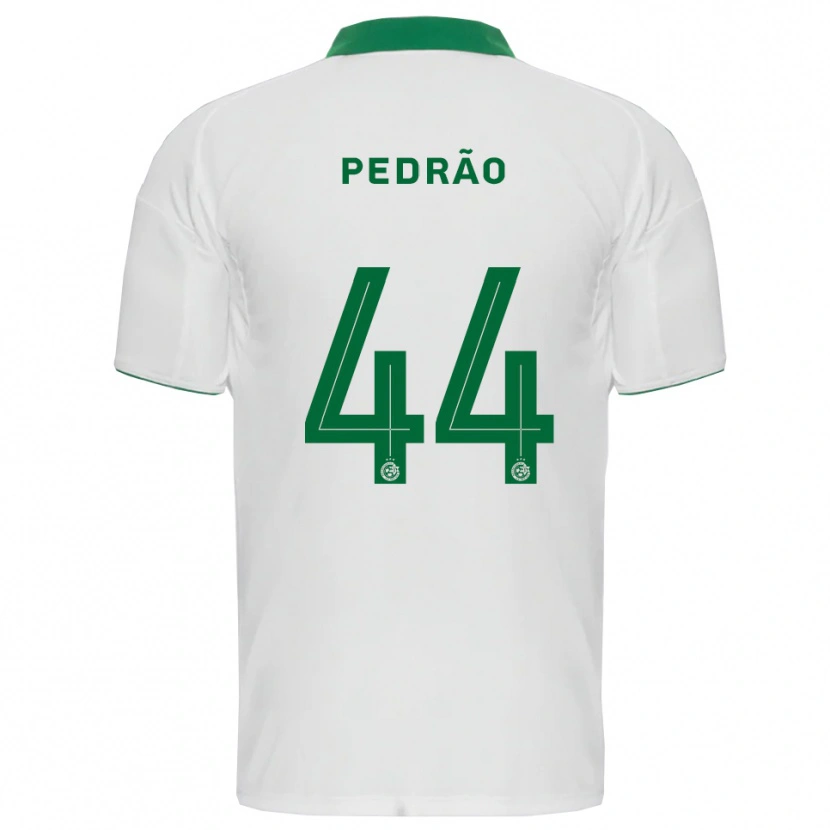 Danxen Bambino Maglia Pedrão #44 Bianco Verde Kit Gara Away 2025/26 Maglietta