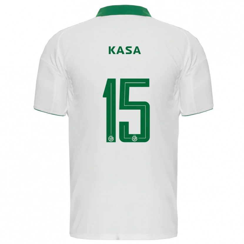 Danxen Bambino Maglia Lior Kassa #15 Bianco Verde Kit Gara Away 2025/26 Maglietta