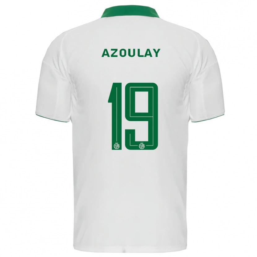 Danxen Bambino Maglia Ethane Azoulay #19 Bianco Verde Kit Gara Away 2025/26 Maglietta