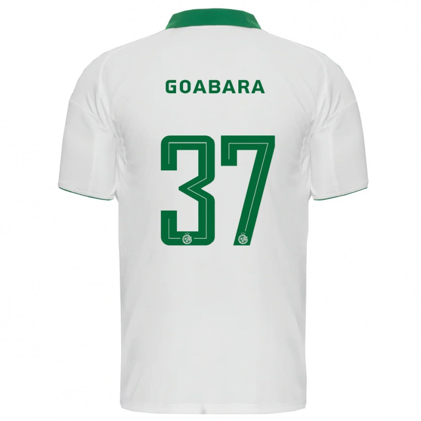 Danxen Bambino Maglia Ibrahim Goabara #37 Bianco Verde Kit Gara Away 2025/26 Maglietta