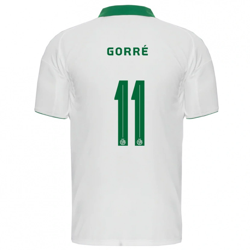 Danxen Bambino Maglia Kenji Gorré #11 Bianco Verde Kit Gara Away 2025/26 Maglietta