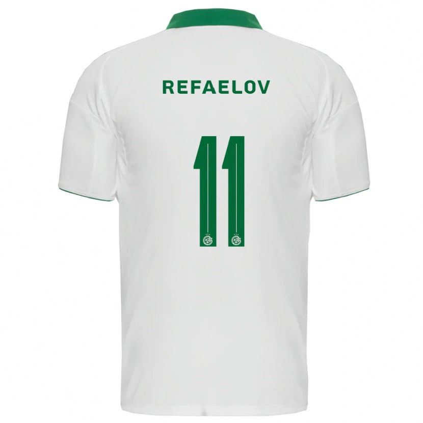 Danxen Bambino Maglia Lior Refaelov #11 Bianco Verde Kit Gara Away 2025/26 Maglietta