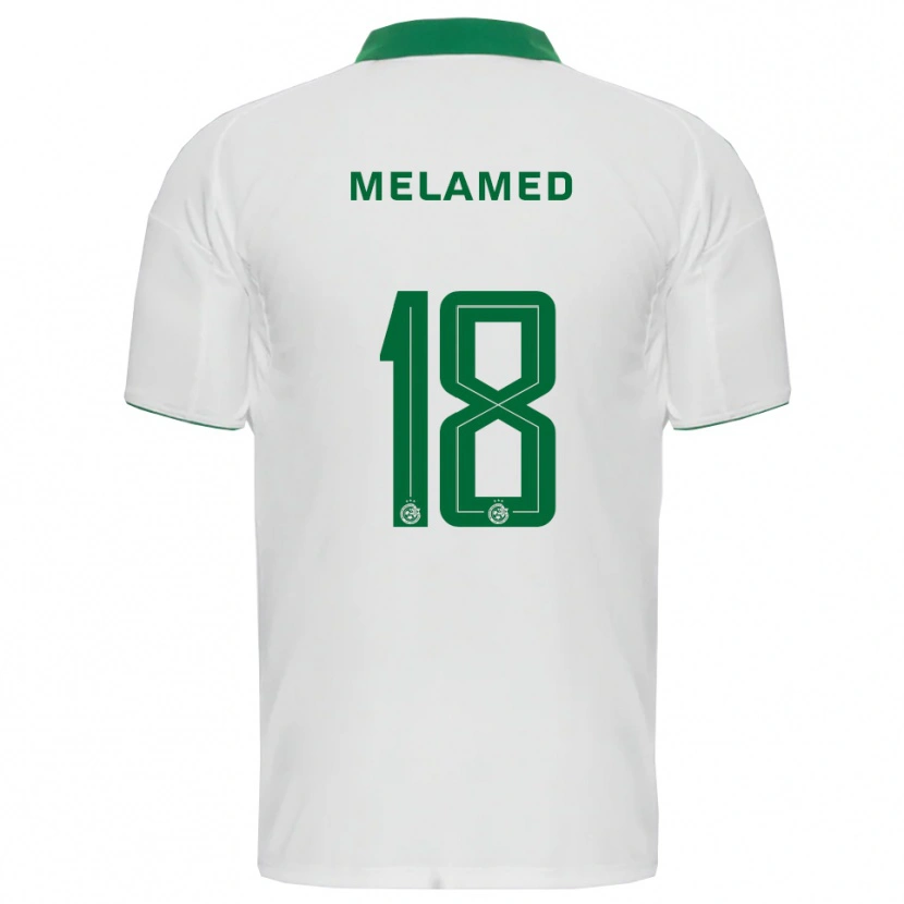 Danxen Bambino Maglia Guy Melamed #18 Bianco Verde Kit Gara Away 2025/26 Maglietta