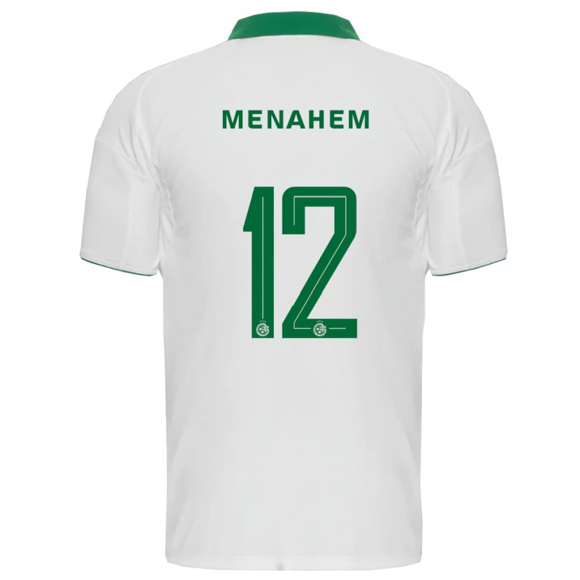 Danxen Bambino Maglia Sun Menahem #12 Bianco Verde Kit Gara Away 2025/26 Maglietta