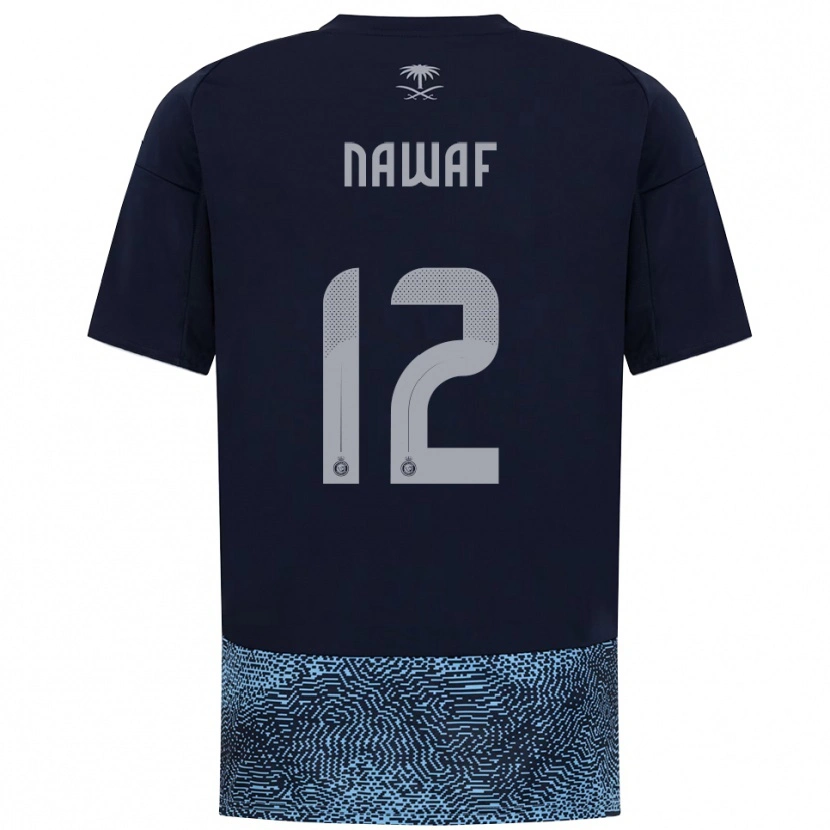 Danxen Bambino Maglia Nawaf Al-Boushal #12 Navy Azzurro Cielo Kit Gara Away 2025/26 Maglietta