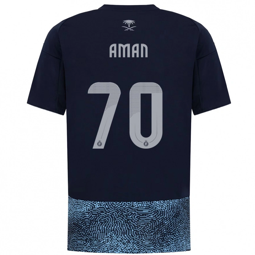 Danxen Bambino Maglia Awad Aman #70 Navy Azzurro Cielo Kit Gara Away 2025/26 Maglietta