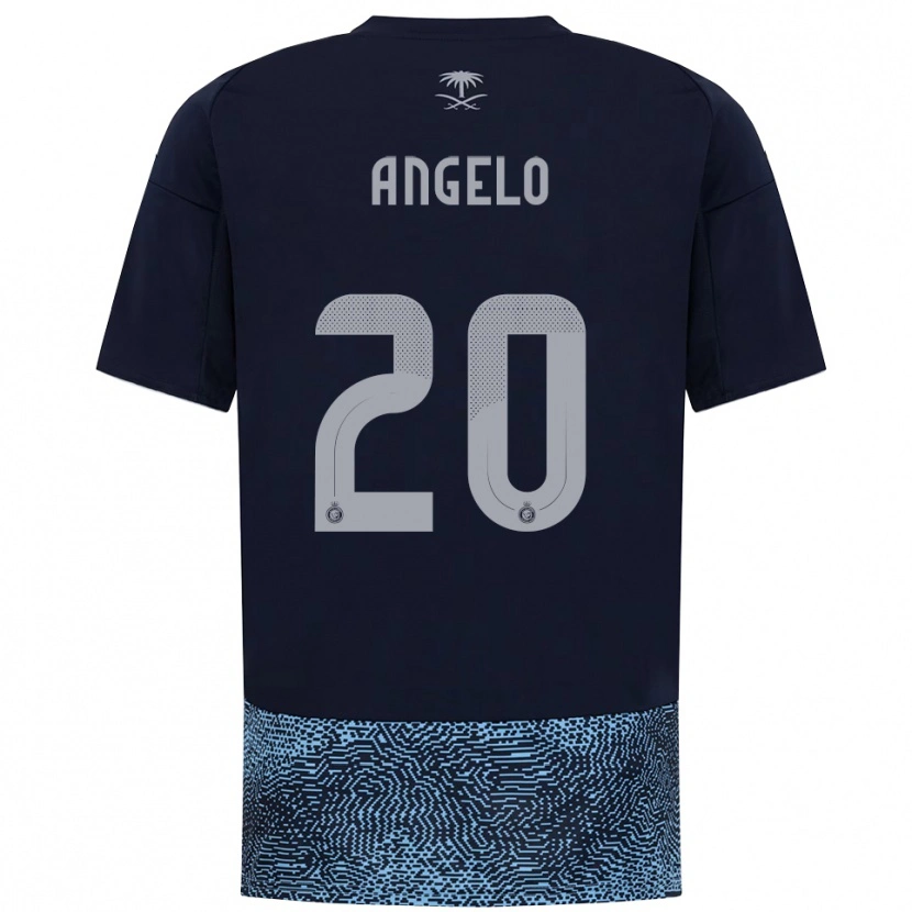 Danxen Bambino Maglia Ângelo #20 Navy Azzurro Cielo Kit Gara Away 2025/26 Maglietta