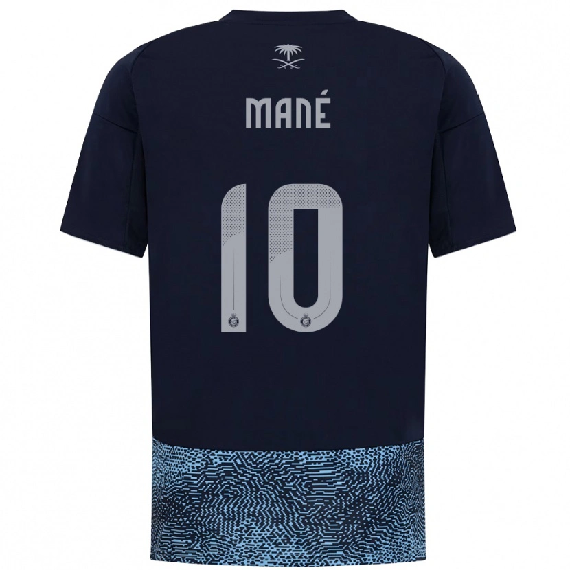 Danxen Bambino Maglia Sadio Mané #10 Navy Azzurro Cielo Kit Gara Away 2025/26 Maglietta