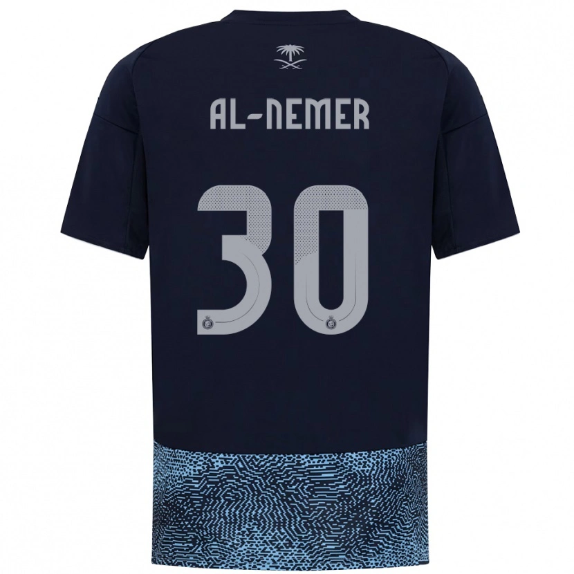 Danxen Bambino Maglia Meshari Al-Nemer #30 Navy Azzurro Cielo Kit Gara Away 2025/26 Maglietta