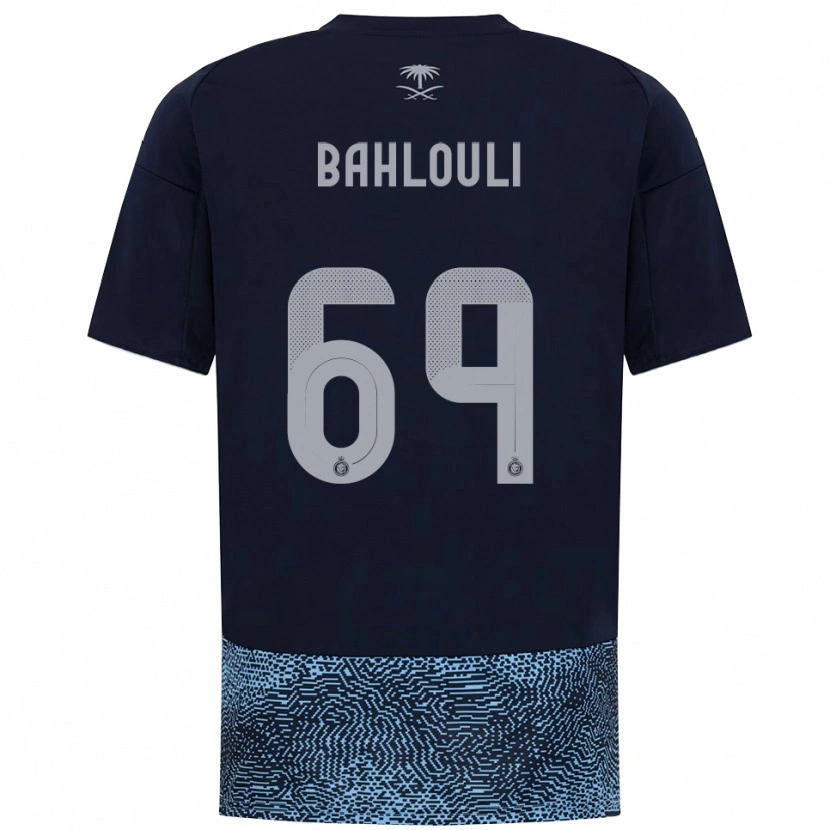 Danxen Bambino Maglia Nesrine Bahlouli #69 Navy Azzurro Cielo Kit Gara Away 2025/26 Maglietta