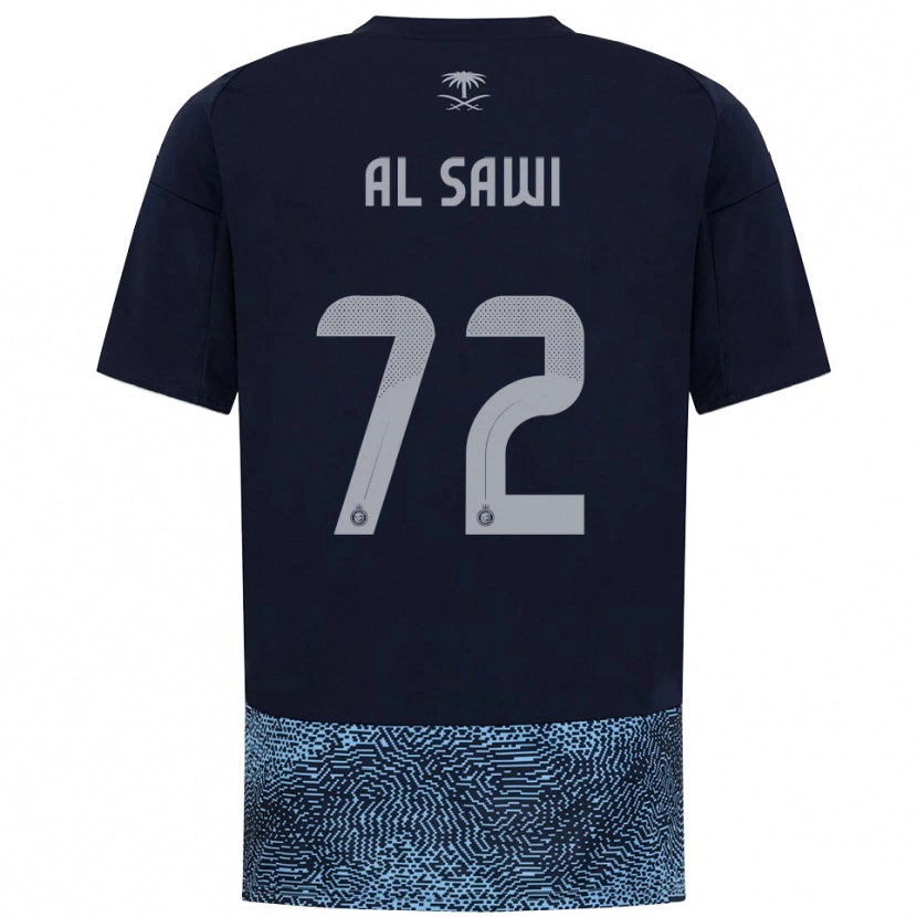 Danxen Bambino Maglia Etaf Al-Sawi #72 Navy Azzurro Cielo Kit Gara Away 2025/26 Maglietta