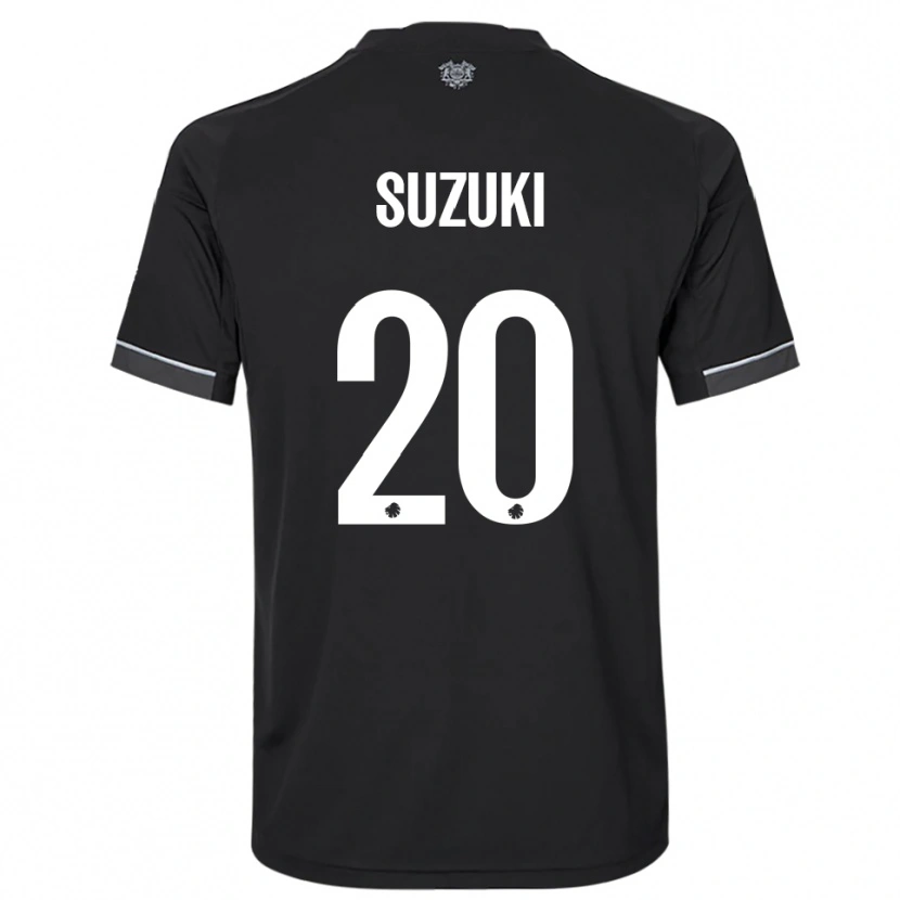 Danxen Bambino Maglia Junnosuke Suzuki #20 Nero Bianco Kit Gara Away 2025/26 Maglietta