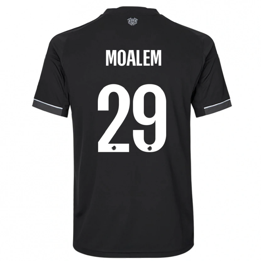 Danxen Bambino Maglia Jonathan Moalem #29 Nero Bianco Kit Gara Away 2025/26 Maglietta