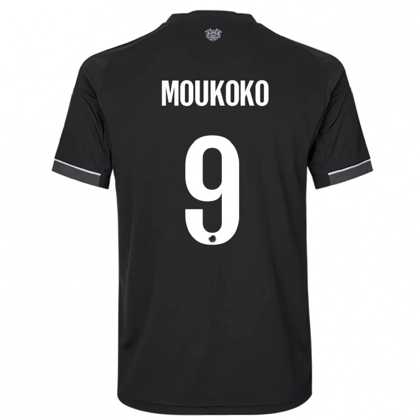 Danxen Bambino Maglia Youssoufa Moukoko #9 Nero Bianco Kit Gara Away 2025/26 Maglietta