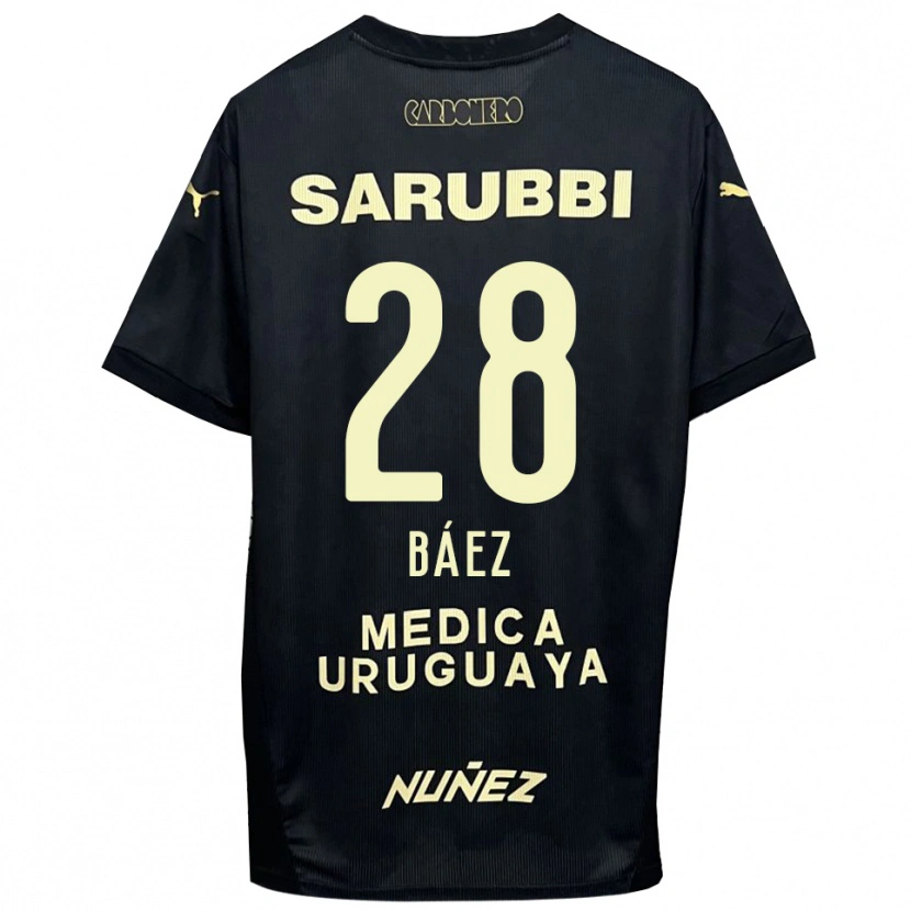 Danxen Bambino Maglia Jaime Báez #28 Nero Oro Kit Gara Away 2025/26 Maglietta