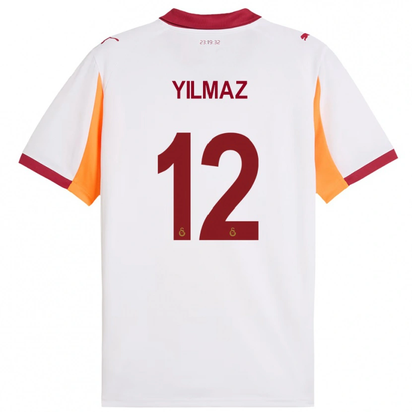 Danxen Bambino Maglia Arda Yılmaz #12 Bianco Rosso Kit Gara Away 2025/26 Maglietta