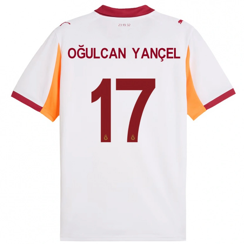 Danxen Bambino Maglia Necati Oğulcan Yançel #17 Bianco Rosso Kit Gara Away 2025/26 Maglietta