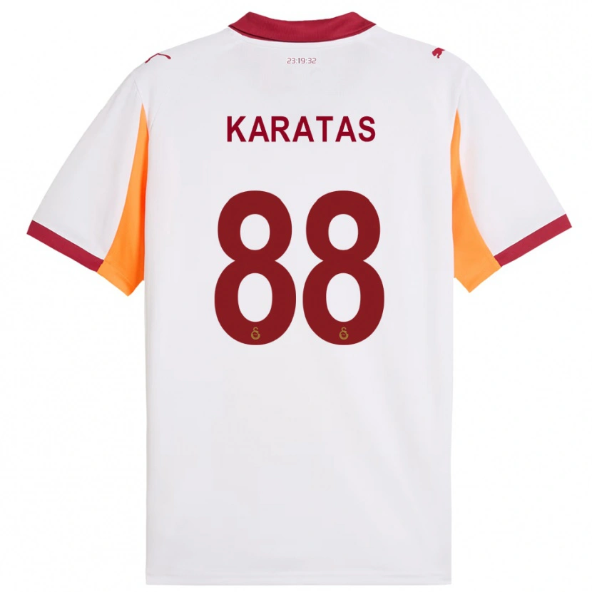 Danxen Bambino Maglia Kazımcan Karataş #88 Bianco Rosso Kit Gara Away 2025/26 Maglietta