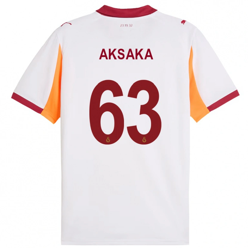 Danxen Bambino Maglia Baran Aksaka #63 Bianco Rosso Kit Gara Away 2025/26 Maglietta