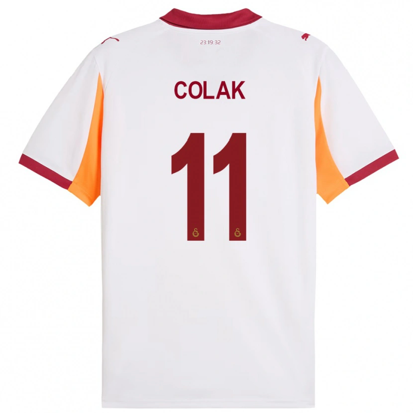 Danxen Bambino Maglia Yiğit Çolak #11 Bianco Rosso Kit Gara Away 2025/26 Maglietta