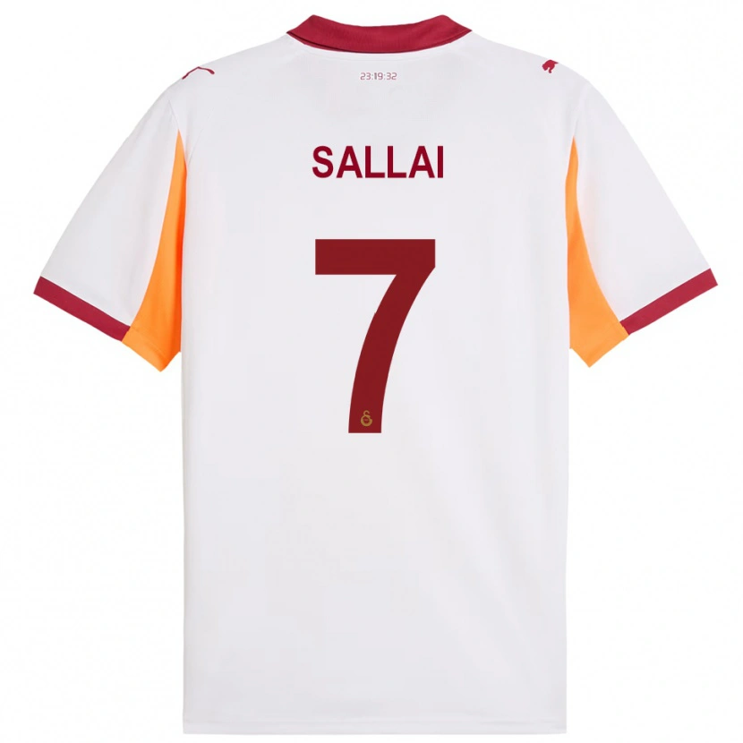 Danxen Bambino Maglia Roland Sallai #7 Bianco Rosso Kit Gara Away 2025/26 Maglietta