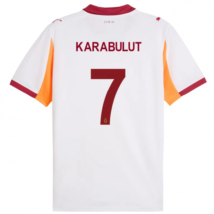 Danxen Bambino Maglia Arzu Karabulut #7 Bianco Rosso Kit Gara Away 2025/26 Maglietta