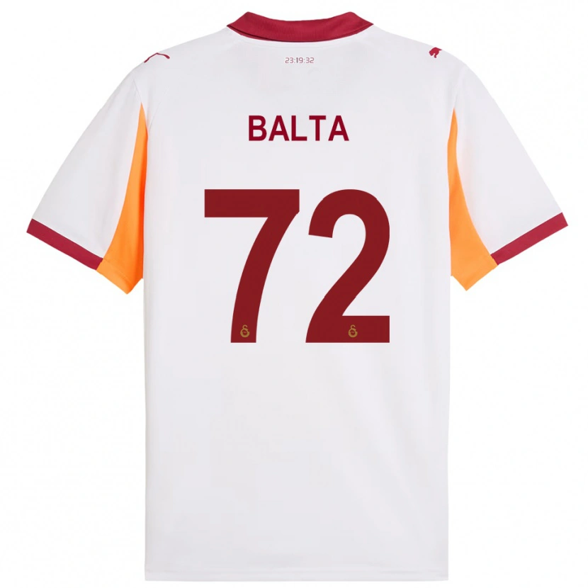Danxen Bambino Maglia Çağrı Balta #72 Bianco Rosso Kit Gara Away 2025/26 Maglietta