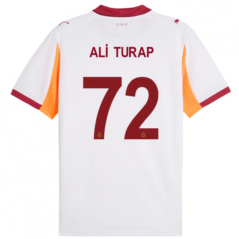 Danxen Bambino Maglia Ali Turap Bülbül #72 Bianco Rosso Kit Gara Away 2025/26 Maglietta