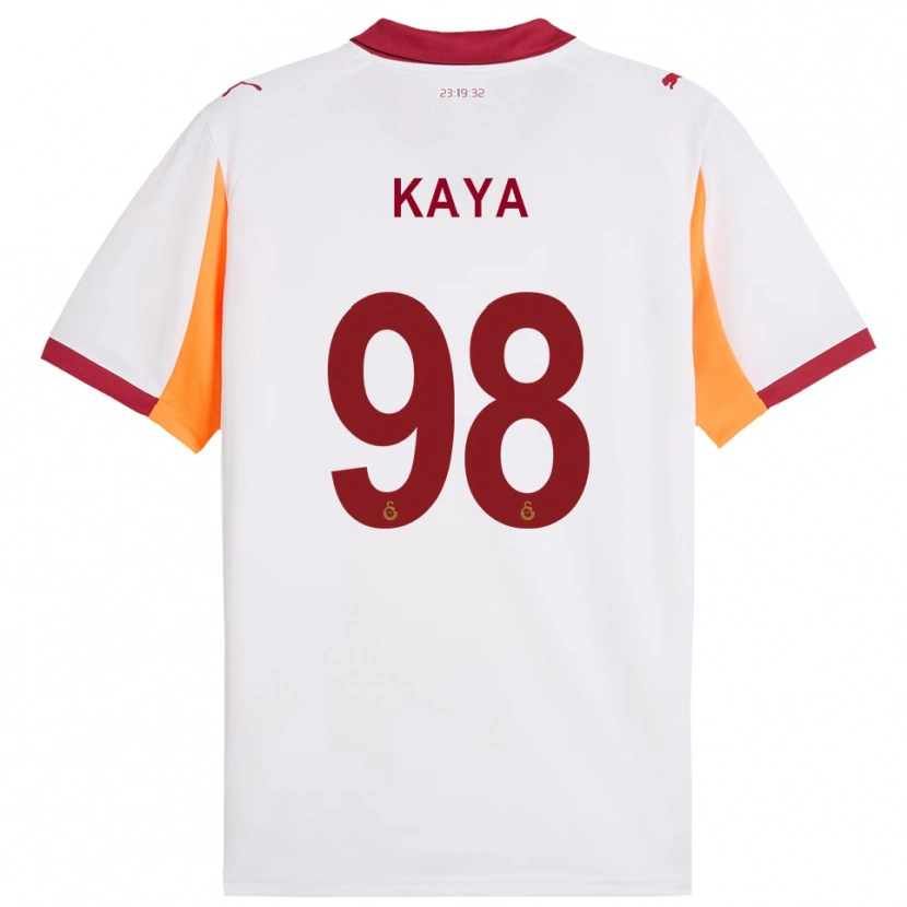 Danxen Bambino Maglia Eren Kaya #98 Bianco Rosso Kit Gara Away 2025/26 Maglietta