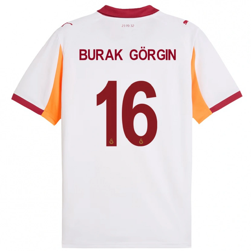 Danxen Bambino Maglia Muhammet Burak Görgin #16 Bianco Rosso Kit Gara Away 2025/26 Maglietta