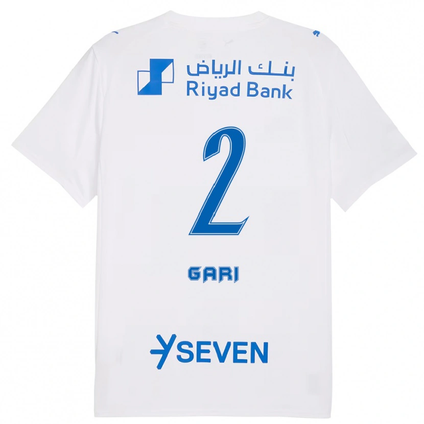 Danxen Bambino Maglia Fatimah Gari #2 Bianco Blu Kit Gara Away 2025/26 Maglietta