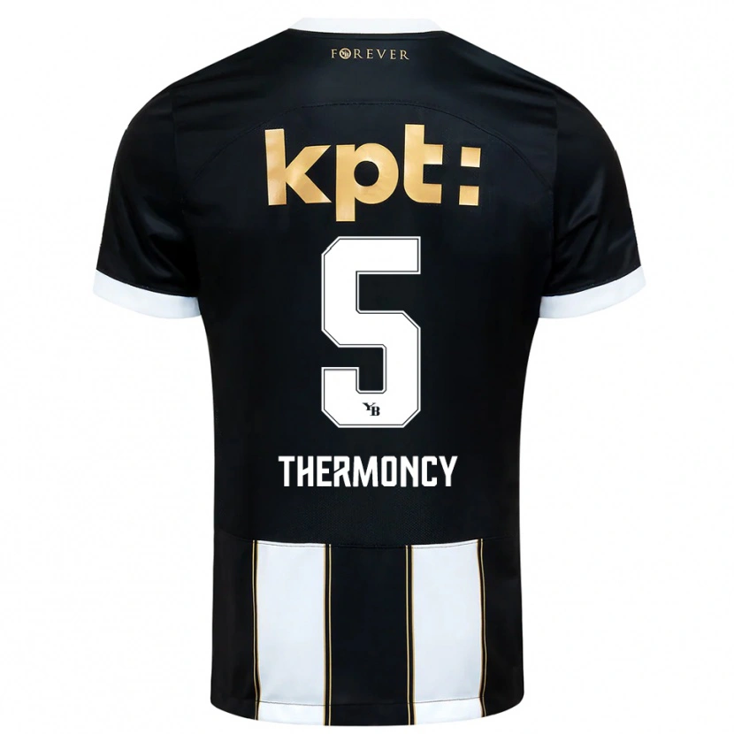 Danxen Bambino Maglia Keeto Thermoncy #5 Nero Bianco Kit Gara Away 2025/26 Maglietta