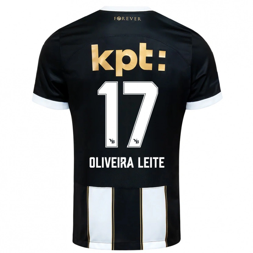 Danxen Bambino Maglia Ana Oliveira Leite #17 Nero Bianco Kit Gara Away 2025/26 Maglietta