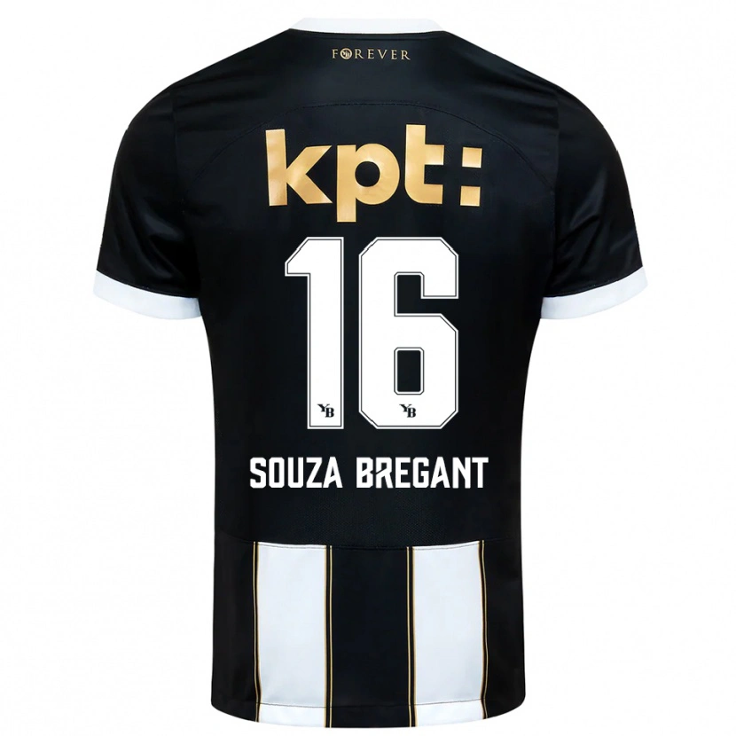 Danxen Bambino Maglia Pietro Souza Bregant #16 Nero Bianco Kit Gara Away 2025/26 Maglietta