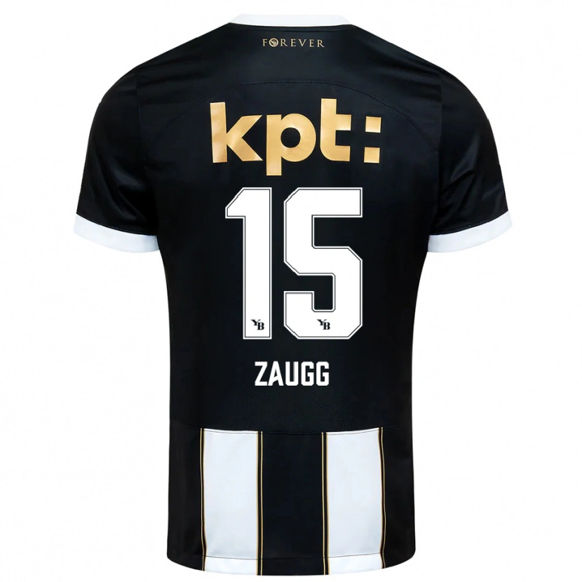 Danxen Bambino Maglia Leana Zaugg #15 Nero Bianco Kit Gara Away 2025/26 Maglietta