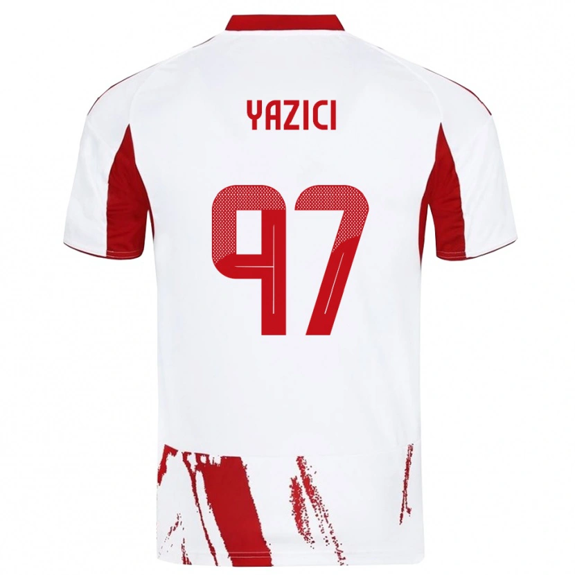 Danxen Bambino Maglia Yusuf Yazıcı #97 Bianco Rosso Kit Gara Away 2025/26 Maglietta