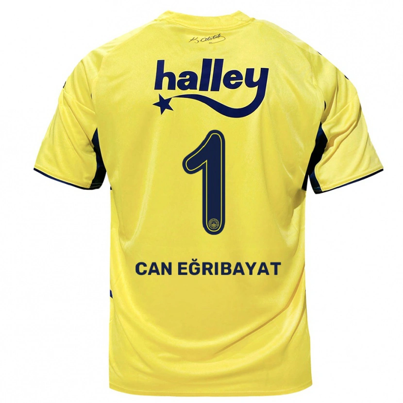 Danxen Bambino Maglia İrfan Can Eğribayat #1 Giallo Navy Kit Gara Away 2025/26 Maglietta