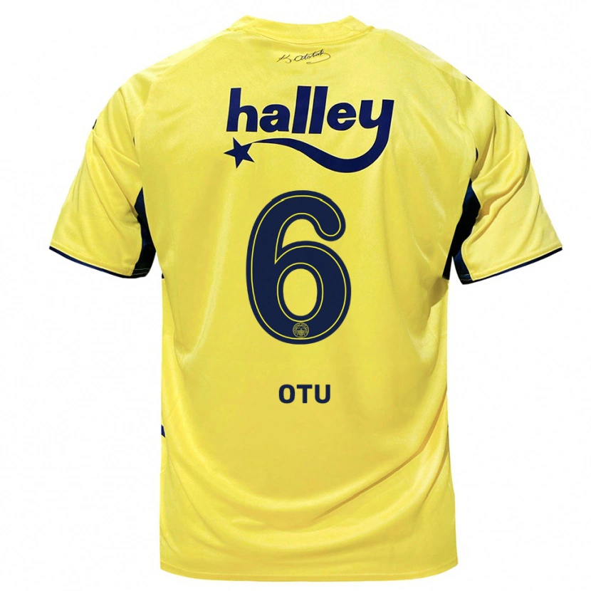 Danxen Bambino Maglia Regina Otu #6 Giallo Navy Kit Gara Away 2025/26 Maglietta