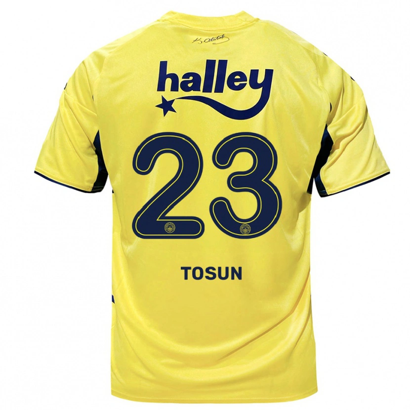 Danxen Bambino Maglia Cenk Tosun #23 Giallo Navy Kit Gara Away 2025/26 Maglietta