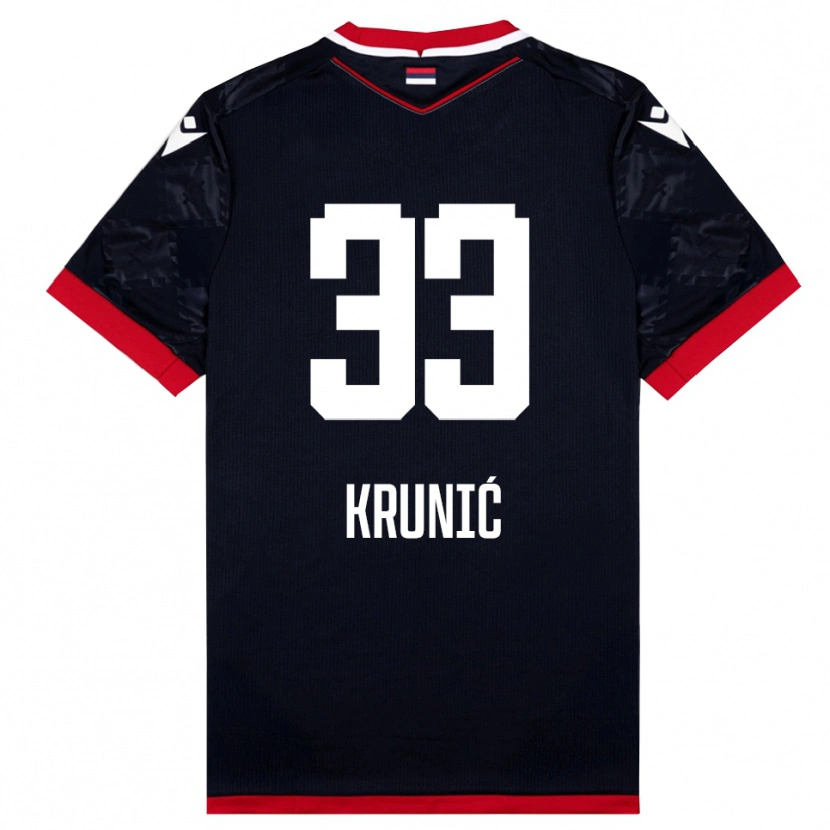 Danxen Bambino Maglia Rade Krunic #33 Nero Rosso Kit Gara Away 2025/26 Maglietta