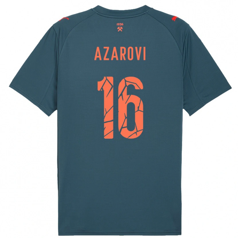Danxen Bambino Maglia Irakli Azarovi #16 Navy Rosso Kit Gara Away 2025/26 Maglietta