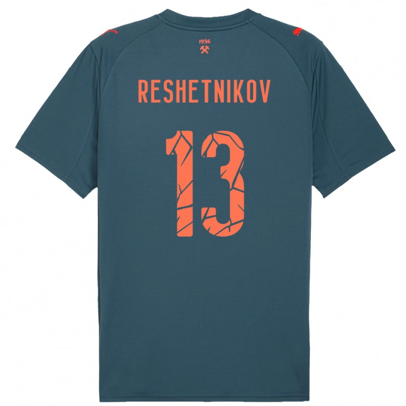 Danxen Bambino Maglia Mikhail Reshetnikov #13 Navy Rosso Kit Gara Away 2025/26 Maglietta