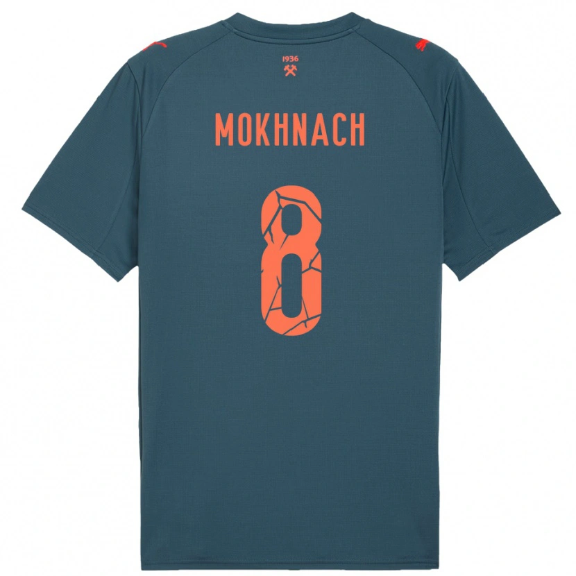 Danxen Bambino Maglia Liubov Mokhnach #8 Navy Rosso Kit Gara Away 2025/26 Maglietta