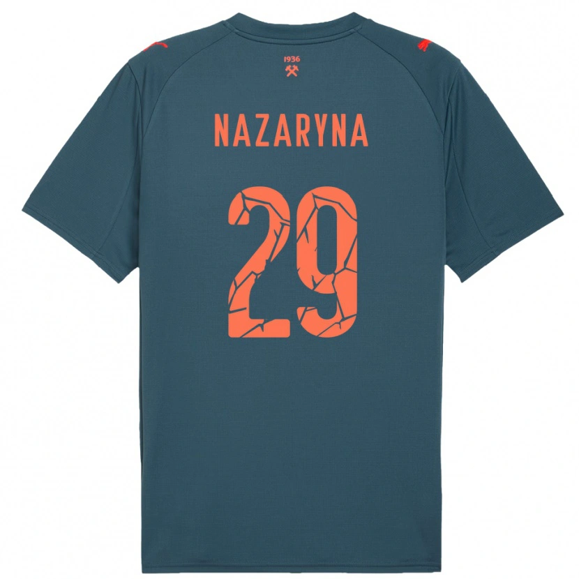Danxen Bambino Maglia Yegor Nazaryna #29 Navy Rosso Kit Gara Away 2025/26 Maglietta